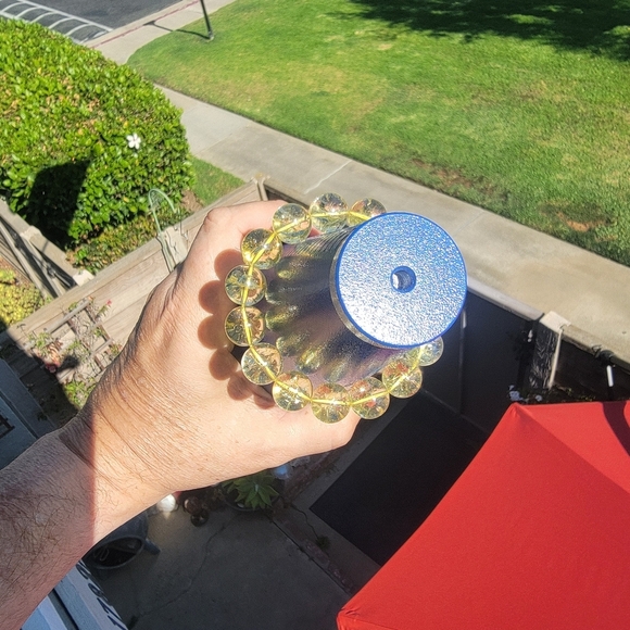 14mm Natural Rainbow Yellow Citrine Crystal Gemstone Round Beaded Bracelet NEW - Picture 7 of 7